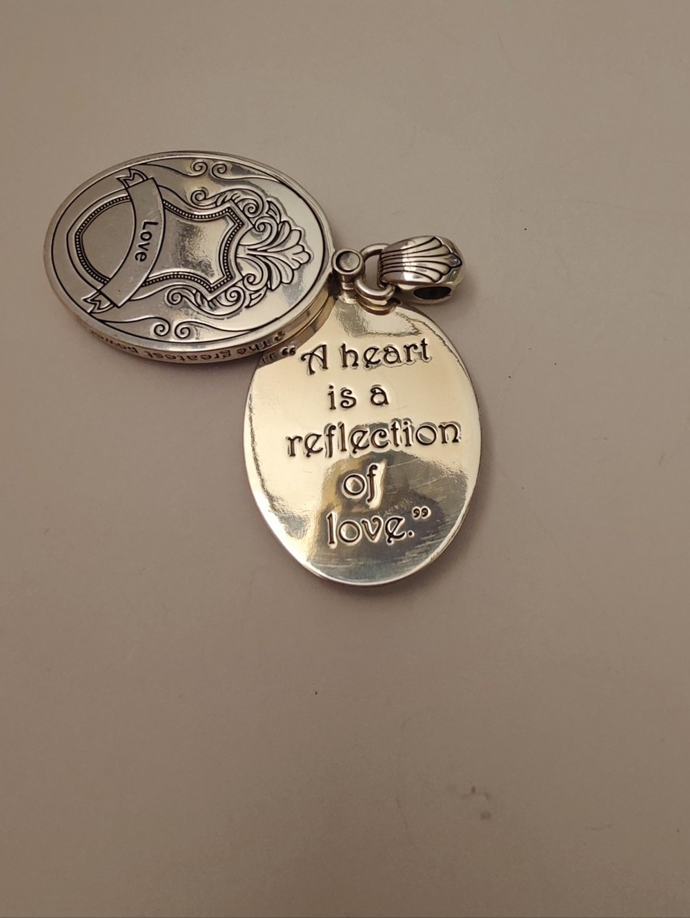 Brighton Love Locket Pendant Vintage Devotion Swarovski Crystal Silver Gold Tone - Picture 6 of 11